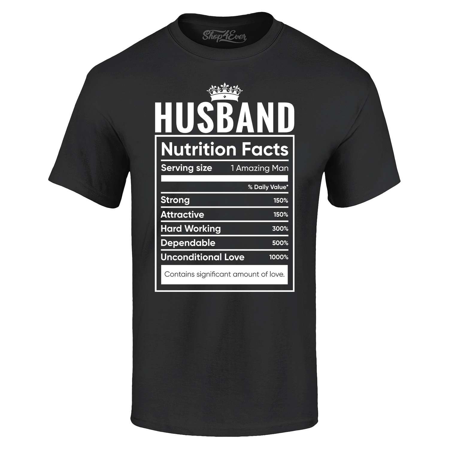 Nutrition & Fitness Station - Husband Nutrition Facts T-shirt Funny Gift