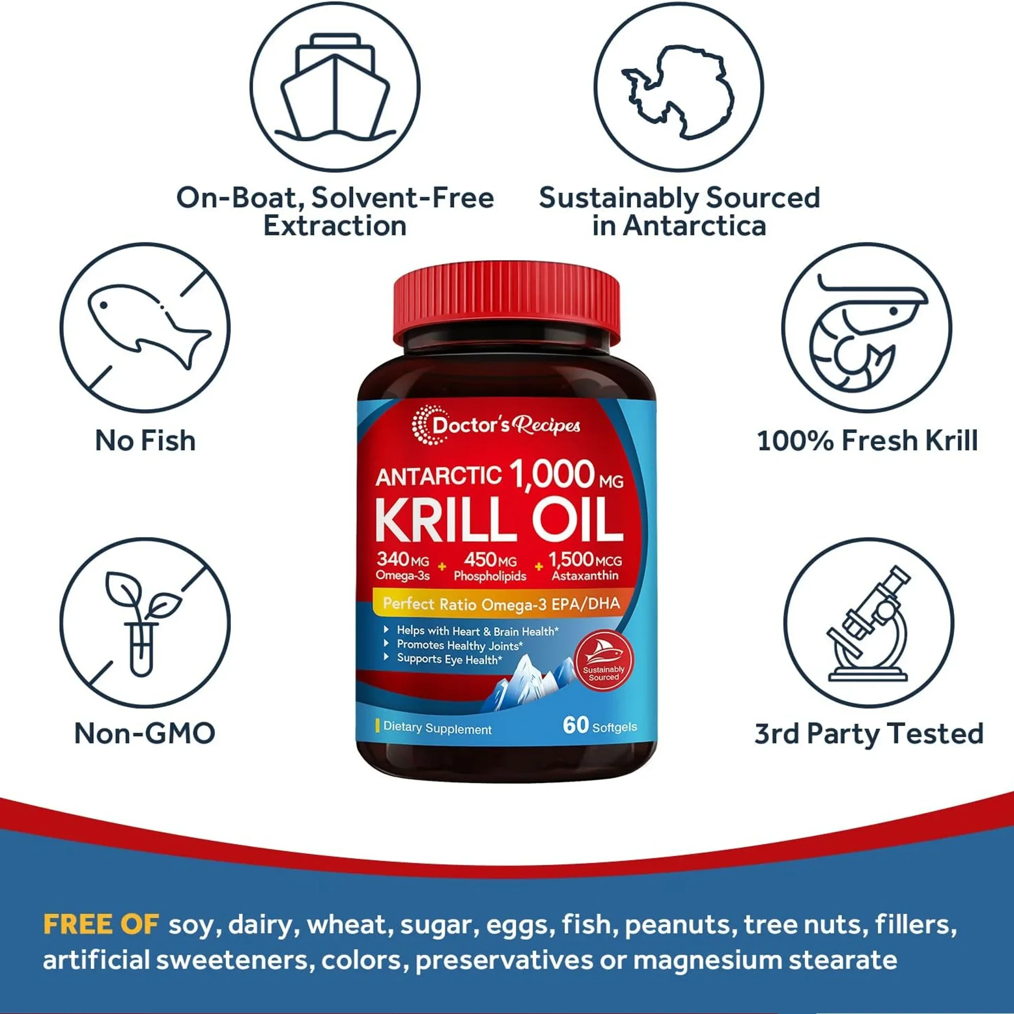 Antarctic Krill Oil Supplement - Krill Oil Supplement 评论和价格
